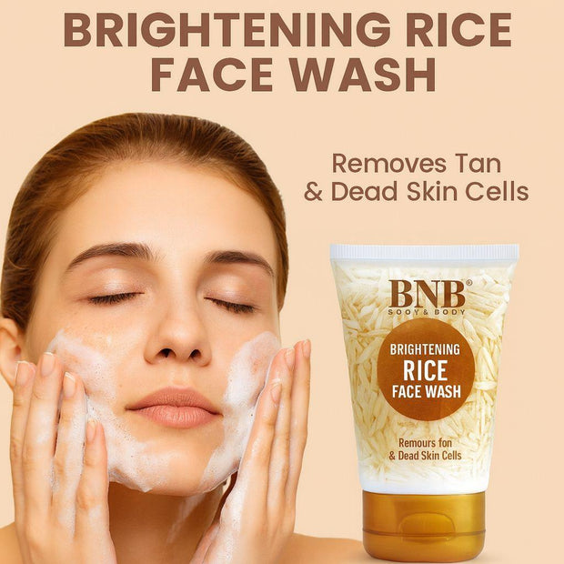 Brightenning Facewash with vegan rice milk