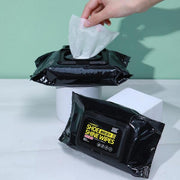 Shoe shine wipes cleaning