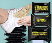 Shoe shine wipes cleaning